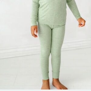 Little Sleepies Heather Sage Ribbed Pajama Pants
